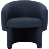 Franco Accent Chair in Dark Indigo Blue Fabric