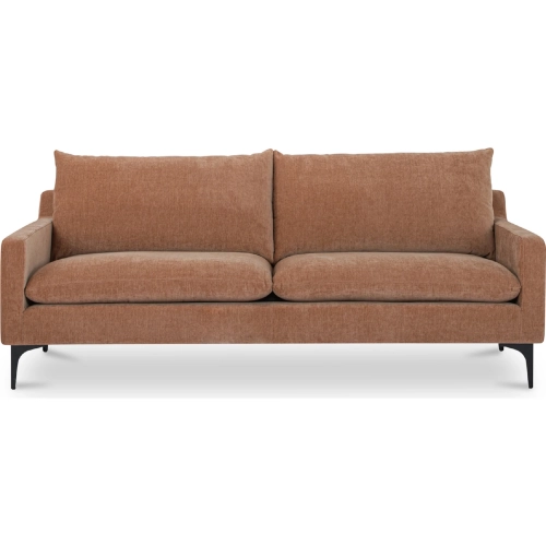 Paris Sofa in Heritage Pink Fabric & Black Steel