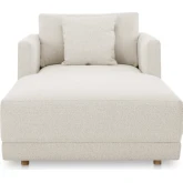 Bryn Chaise in Oyster Beige Fabric