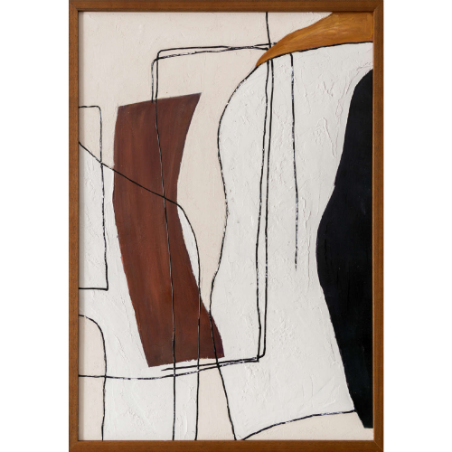 Voyager Abstract Framed Acrylic on Canvas Painting in Multicolor