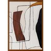 Voyager Abstract Framed Acrylic on Canvas Painting in Multicolor