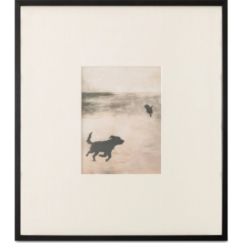 Strand 2 Dog Theme Framed Print in Multicolor