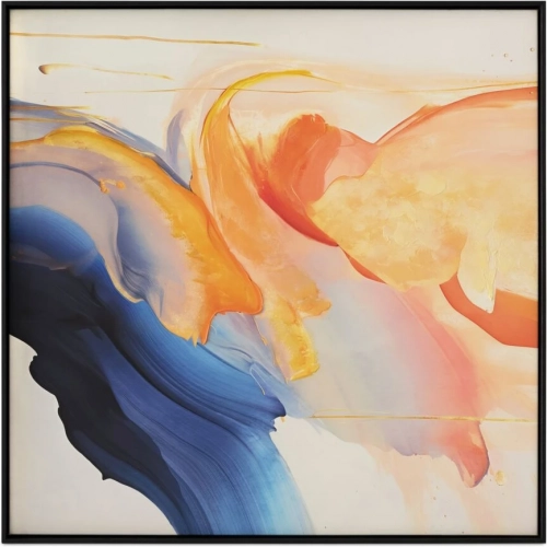 Eternal Framed Abstract Canvas Painting in Multicolor