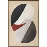 Dome Framed Abstract Canvas Painting in Multicolor