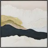 Elevate Framed Abstract Landscape Canvas Painting in Multicolor