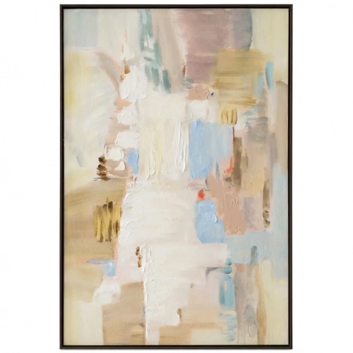 Lumen Framed Abstract Canvas Painting in Multicolor