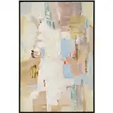 Lumen Framed Abstract Canvas Painting in Multicolor