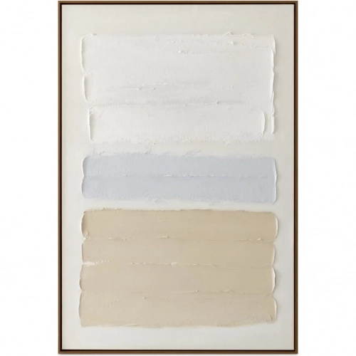 Aire Framed Abstract Acrylic Painting in Multicolor