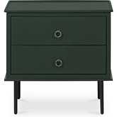 Reagan Nightstand in Deep Green Acacia Wood