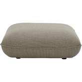 Zeppelin Ottoman in Speckled Pumice Fabric