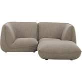 Zeppelin Nook Modular Sectional Sofa in Speckled Pumice Fabric