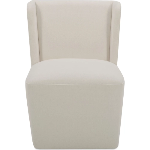Cormac Rolling Dining Chair in Cream Fabric