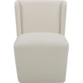 Cormac Rolling Dining Chair in Cream Fabric