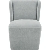 Cormac Rolling Dining Chair in Slate Green Fabric