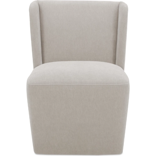 Cormac Rolling Dining Chair in Warm Sand Fabric