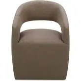 Barrow Rolling Caster Dining Chair in Soft Taupe