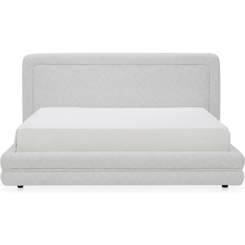 Tory Queen Bed in Neutral Pebble Fabric