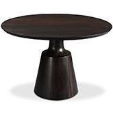 Myron 46" Round Dining Table in Grey Solid Wood