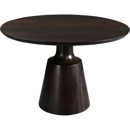 Myron 46" Round Dining Table in Grey Solid Wood