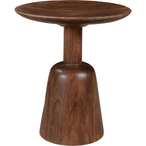 Nels End Table in Dark Brown Acacia Wood