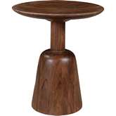 Nels End Table in Dark Brown Acacia Wood