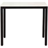 Parson Mini Desk White Marble & Black Iron