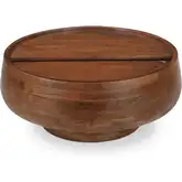 Wade Storage Coffee Table in Natural Finish Mango Wood