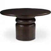 Maro 54" Round Dining Table in Brown Mango Wood