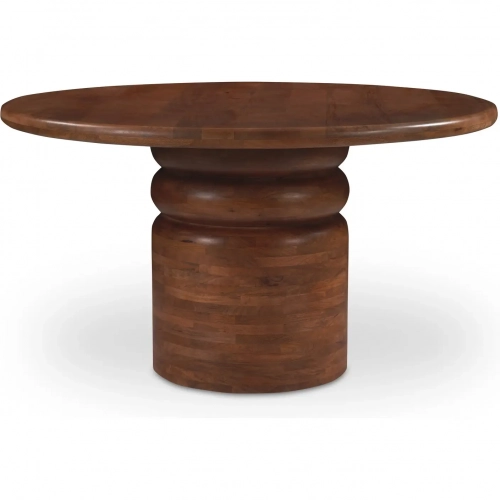 Maro 54" Round Dining Table in Natural Mango Wood
