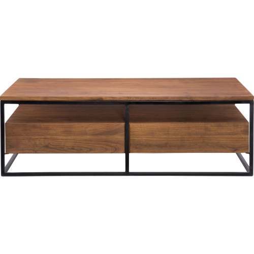Vancouver Coffee Table in Solid Acacia & Iron