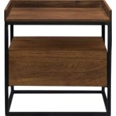 Vancouver Side Table in Solid Acacia & Iron