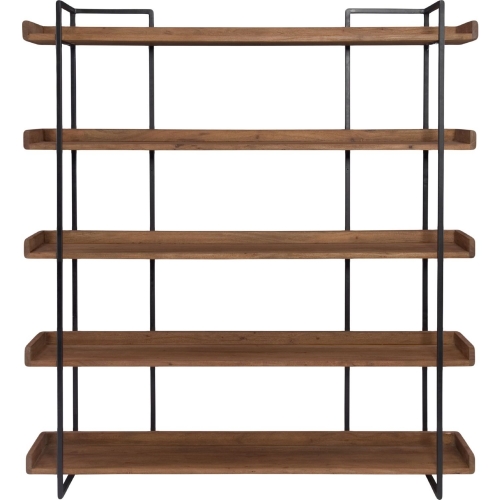 Vancouver 68" Bookcase in Solid Acacia & Iron