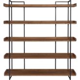 Vancouver 68" Bookcase in Solid Acacia & Iron