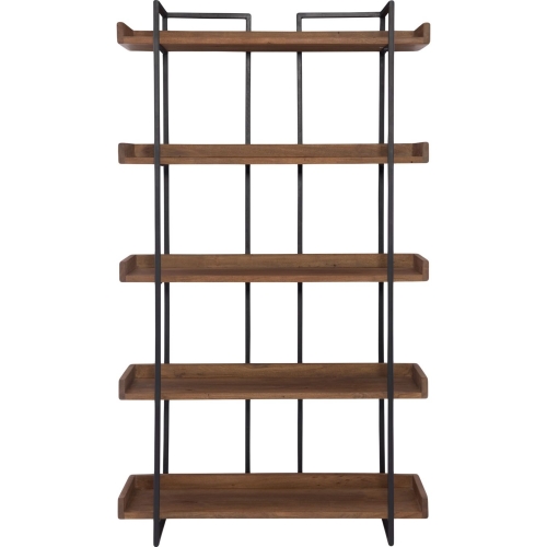 Vancouver 44" Bookcase in Solid Acacia & Iron