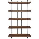 Vancouver 44" Bookcase in Solid Acacia & Iron