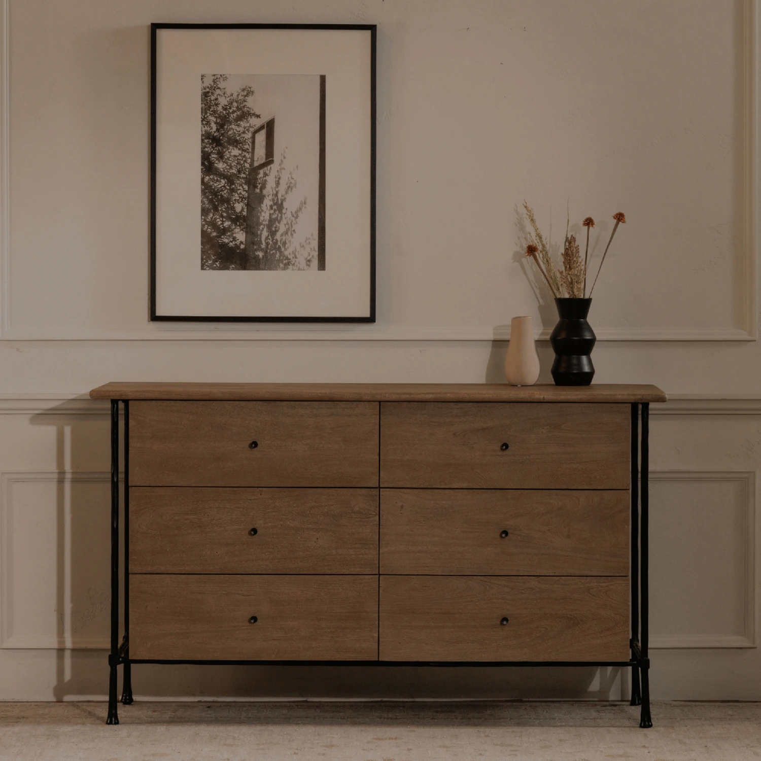 hammered metal dresser Hansby Dresser