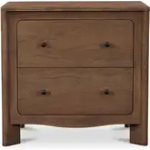 Mabel Nightstand in Brushed Dark Brown Acacia Wood