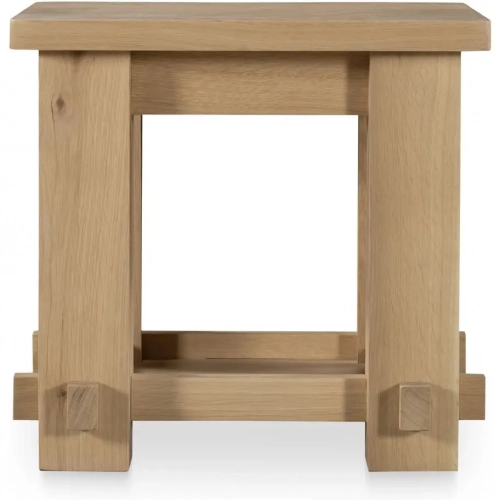 Morey Side Table in Natural Finish Oak Wood