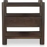 Devin Nightstand in Brown Acacia Wood