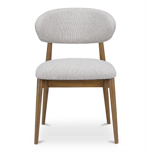 Ellie Dining Chair in Oatmeal Beige Fabric & Wood