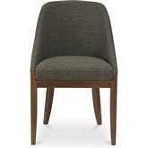 Edward Dining Chair in Heather Green Fabric & Wood
