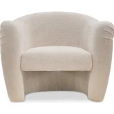 Domino Accent Chair in Textured Beige Fabric