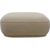 Marion Square Ottoman in Beige Fabric
