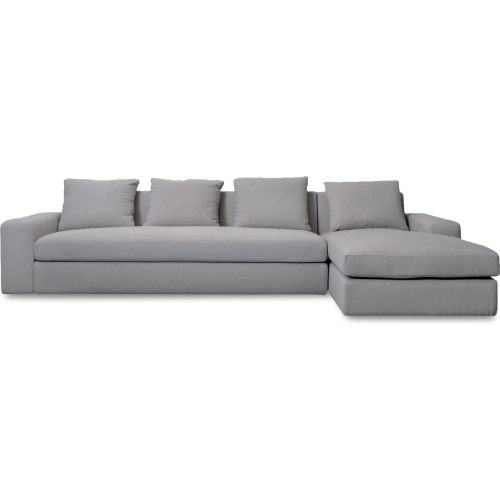 Thomas Sectional Sofa with Right Facing Chaise in Grey Performance Fabric