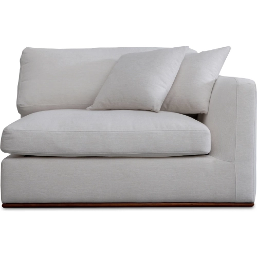 Rue Modular Sectional Right Arm Facing Chair in Off White Fabric