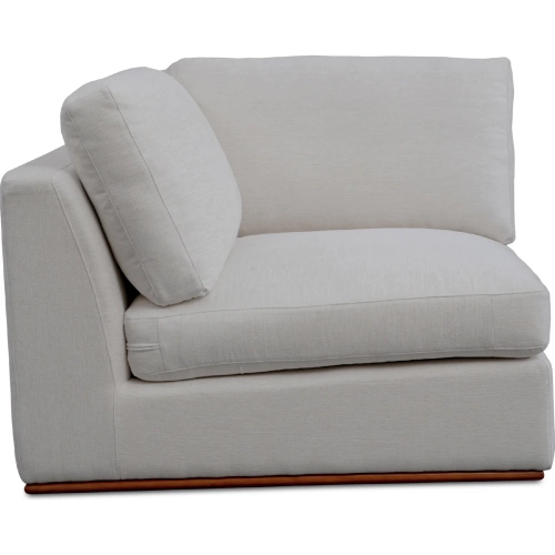 Rue Modular Sectional Unit Corner Chair in Off White Fabric
