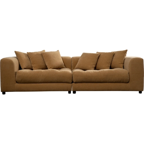 Davie Sofa in Tufted Golden Yellow Fabric