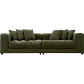 Davie Sofa in Tufted Olive Green Fabric