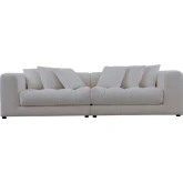 Davie Sofa in Tufted Warm White Fabric