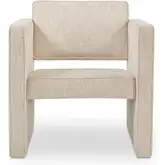 Harris Accent Chair in Oat Beige Fabric